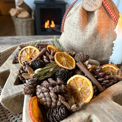 Christmas Tree Dough Bowl With Potpourri