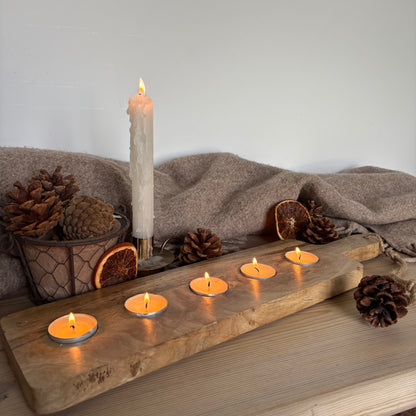 Wooden Board Tealight Holder