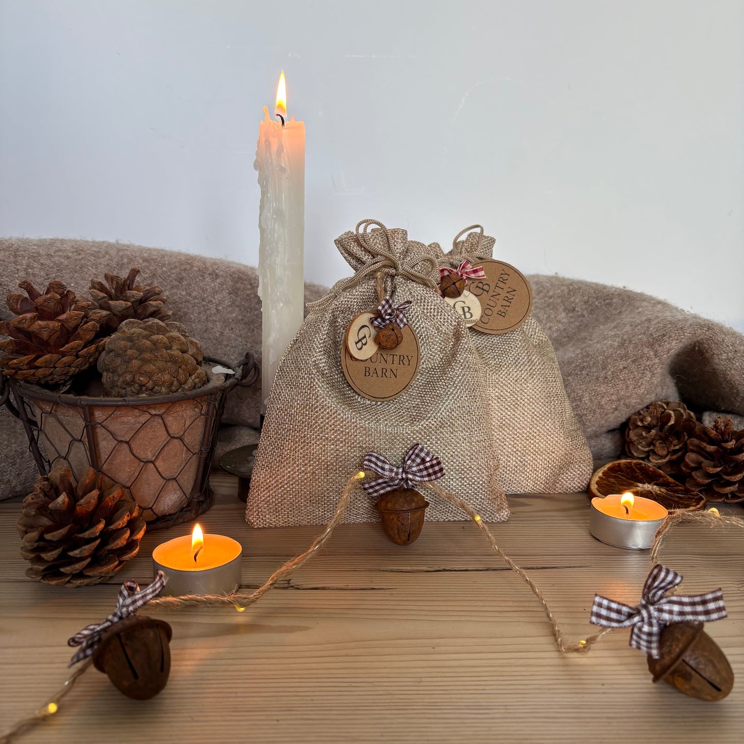 Acorn Bell Fairy Light Garland