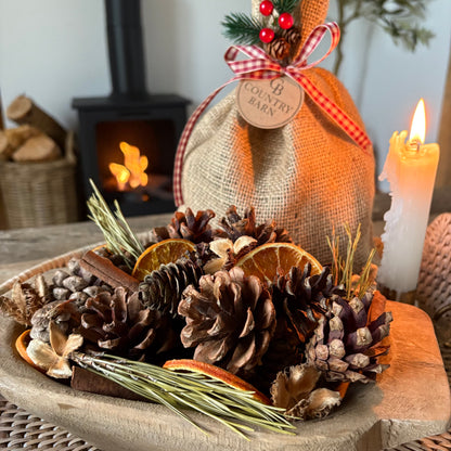 Dough Bowl with Christmas Spice Potpourri